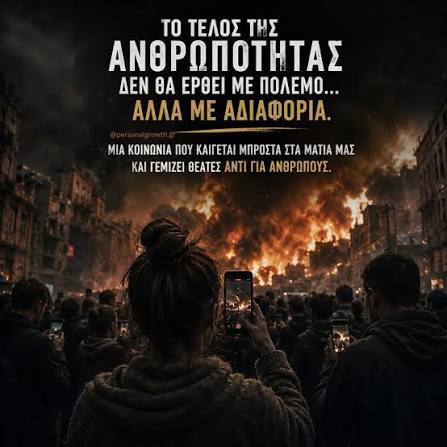 Η κρίσιμη καμπή της ανθρωπότητας